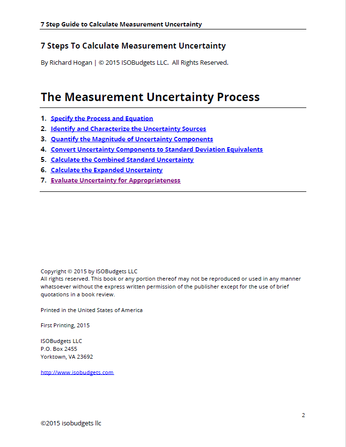 7 Steps to Calculate Measurement Uncertainty isobudgets