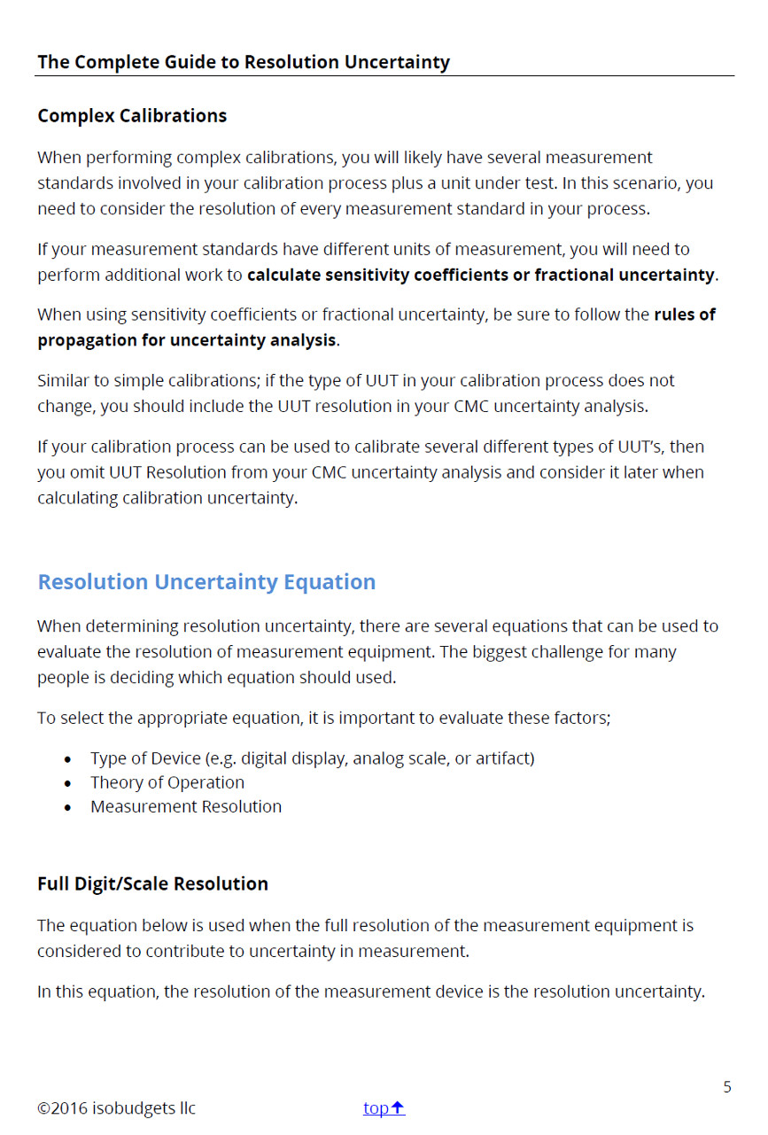 The Complete Guide to Resolution Uncertainty for Estimating Uncertainty
