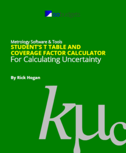 Student's T Table and Coverage Factor Calculator