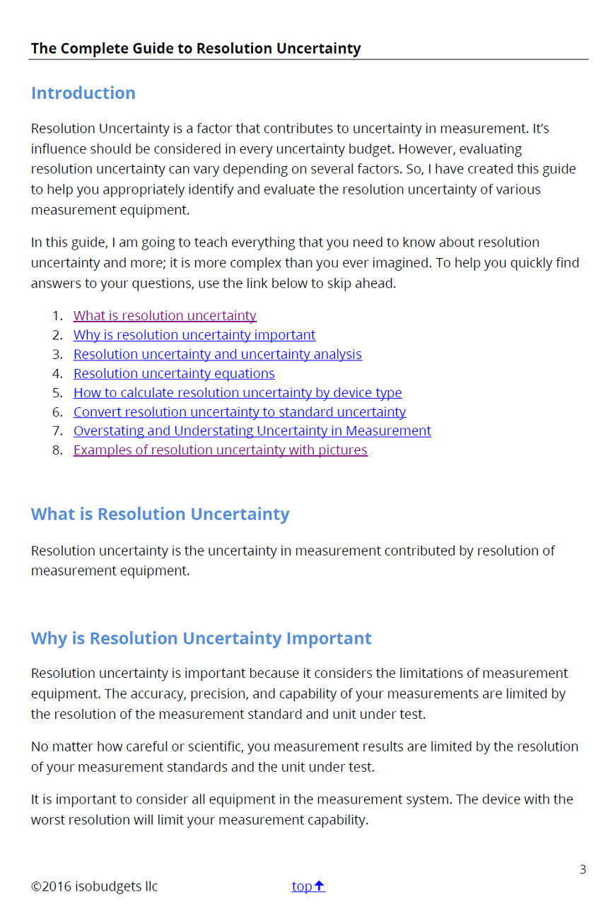 The Complete Guide to Resolution Uncertainty for Estimating Uncertainty