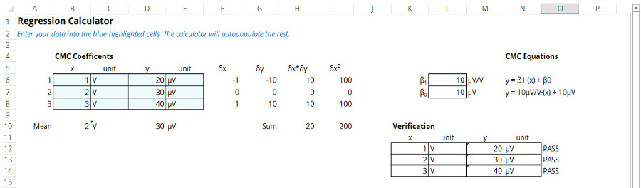 cmc uncertainty equation calculator regression 3pt