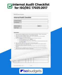 ISO 17025 Internal Audit Checklist
