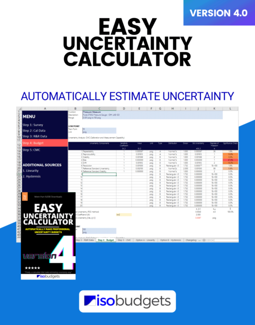 Easy Uncertainty Calculator Version 4