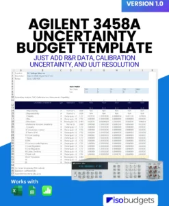 Agilent 3458A Uncertainty Budget Template