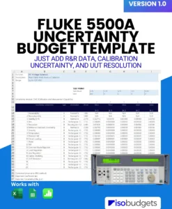 Fluke 5502A Uncertainty Budget Template