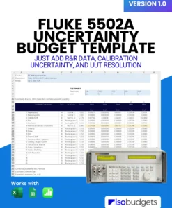 Fluke 5502A Uncertainty Budget Template