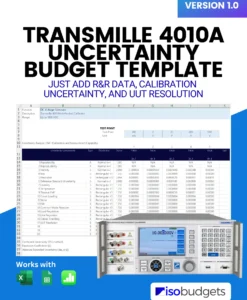Transmille 4010 Uncertainty Budget Template Cover Image