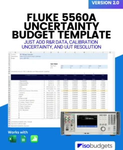 Fluke 5560A Uncertainty Budget Template Version 2 Cover Image