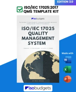 ISO/IEC 17025 Quality Management System Template 3rd edition Cover Image