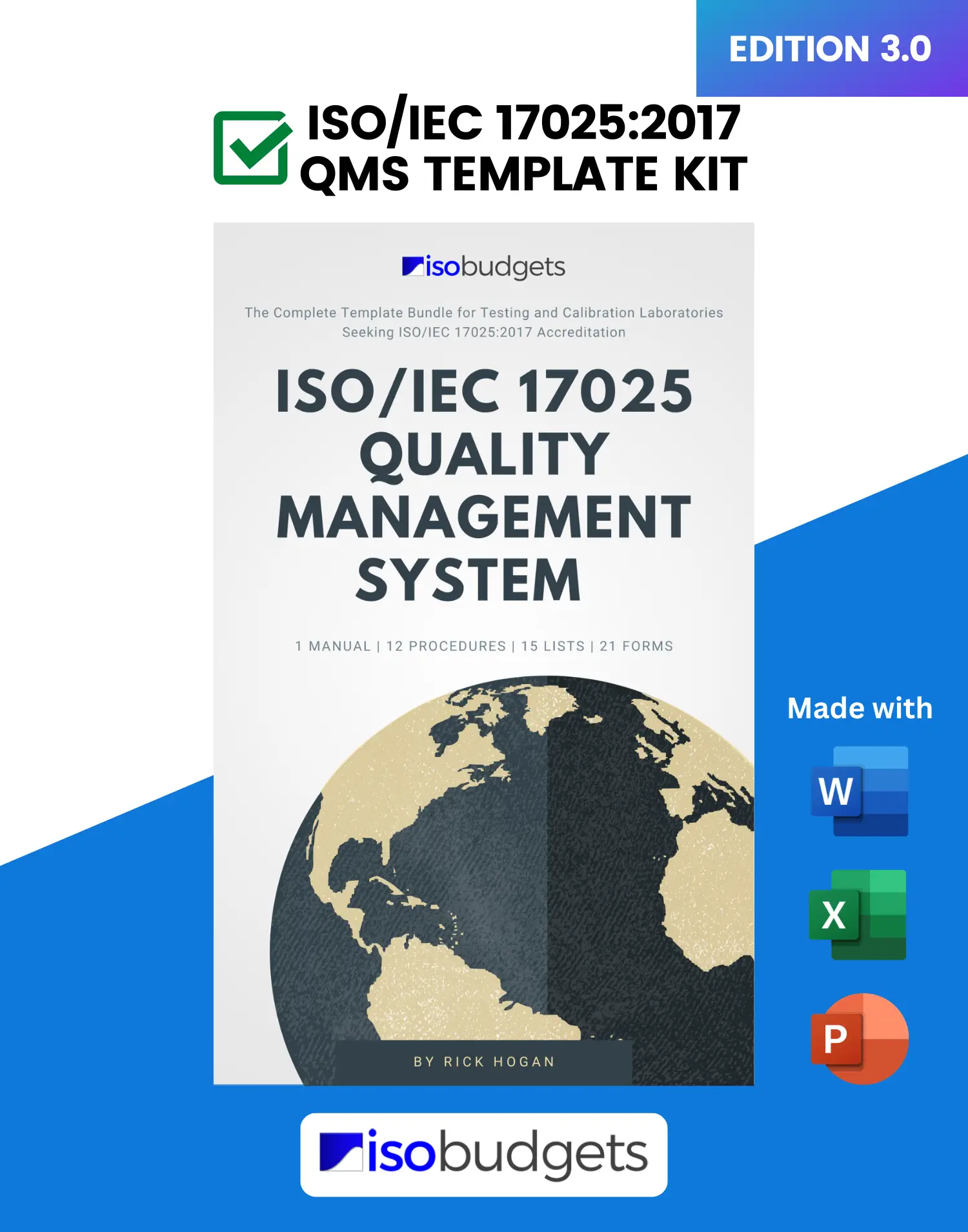 ISO/IEC 17025 Quality Management System Template 3rd edition Cover Image
