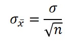 standard deviation of the mean formula