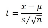 t score formula