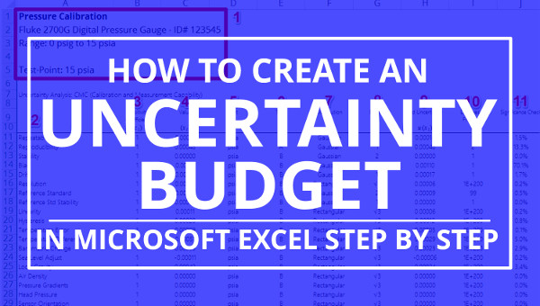 how to create an uncertainty budget in excel