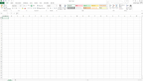 new excel spreadsheet