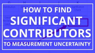 find significant contributors to measurement uncertainty