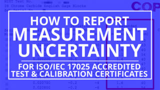 how to report uncertainty for ISO/IEC 17025