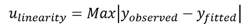 linearity uncertainty equation 1