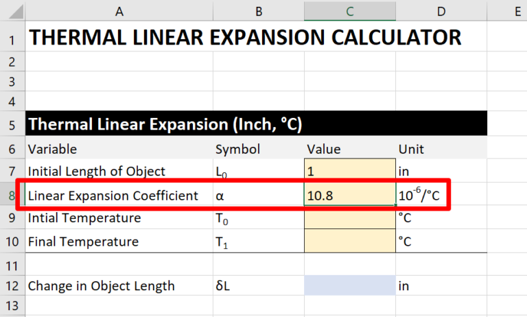 How to Read Coefficient of Linear Expansion - Wallace Conved