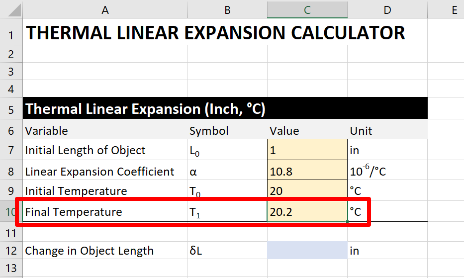 thermal-expansion-calculator-step 4: final temperature