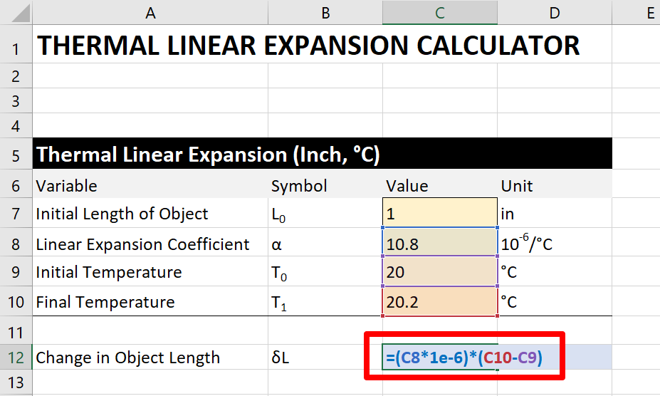 thermal-expansion-calculator-step 5b: cte times temperature