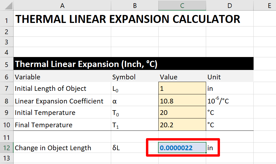 thermal-expansion-calculator-step 6: change in length