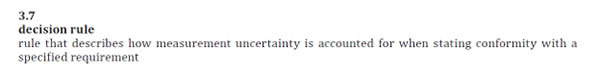 iso 17025 section 3.7 decision rule definition