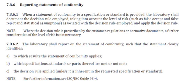 iso 17025 section 7.8.6