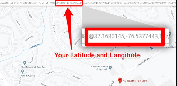 Find Latitude and Longitude via Google Maps