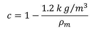 air buoyancy correction formula step 2