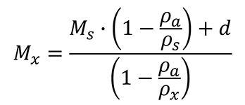 Mass calibration formula