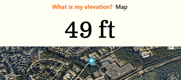 Find elevation with Whatismyelevation.com