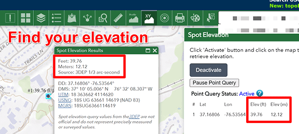 Find elevation with USGS National Map