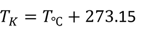 Convert temperature Celsius to Kelvin formula