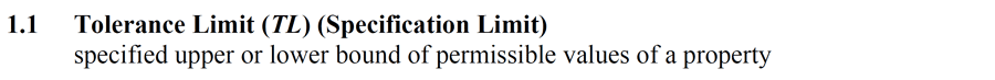 Tolerance Limit Definition per ILAC G8