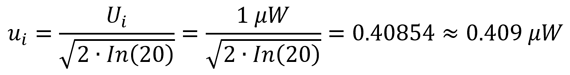 Rayleigh distribution standard uncertainty example for mismatch uncertainty