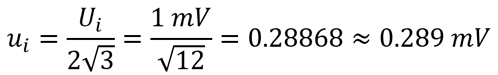 Rectangular distribution standard uncertainty example for instrument half-resolution