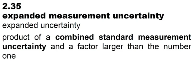 Expanded Measurement Uncertainty Definition - JCGM 200