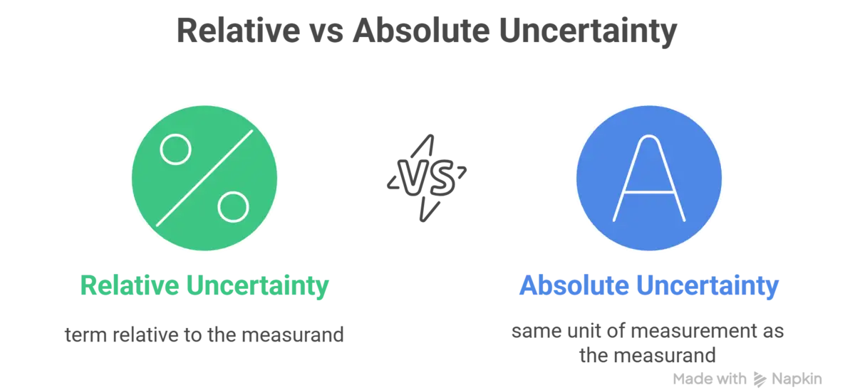 Difference Between Relative and Absolute Uncertainty Comparison