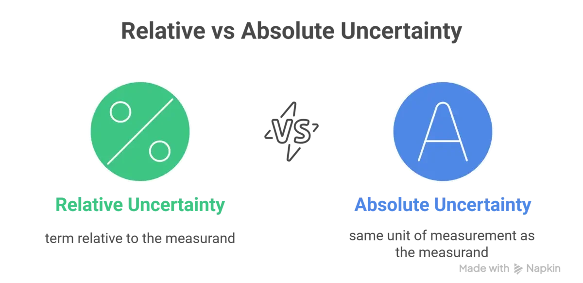 Difference Between Relative and Absolute Uncertainty Comparison