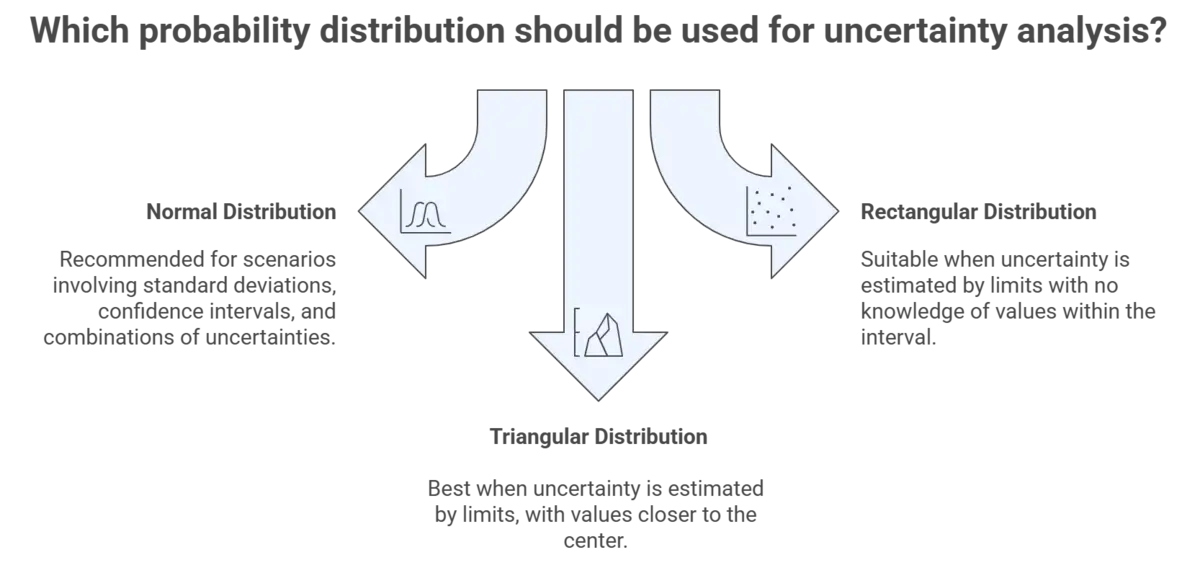 GUM Recommendations Choose Right Probability Distribution Chart