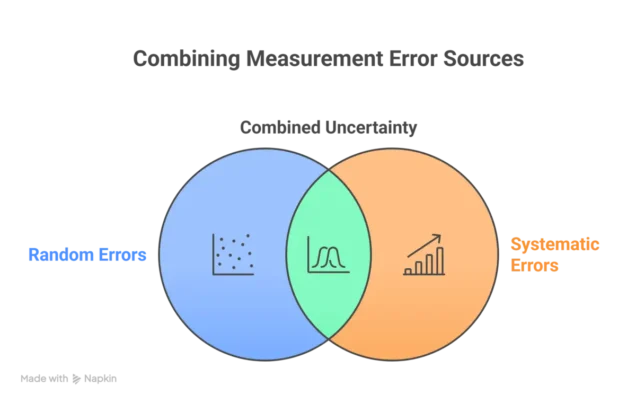 How Random and Systematic Errors Contribute to Measurement Uncertainty - Venn Diagram