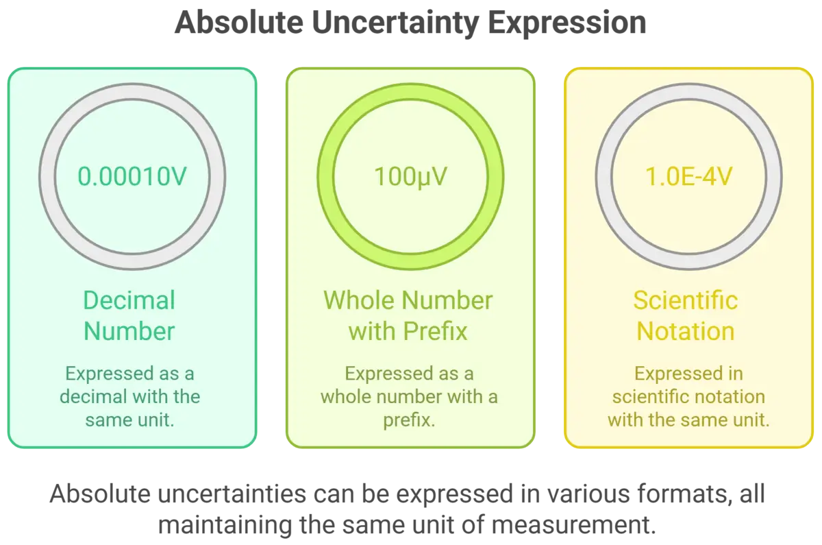 Absolute Uncertainty Expression Example Chart
